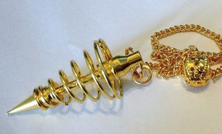 Golden Metal Spiral Pendulum