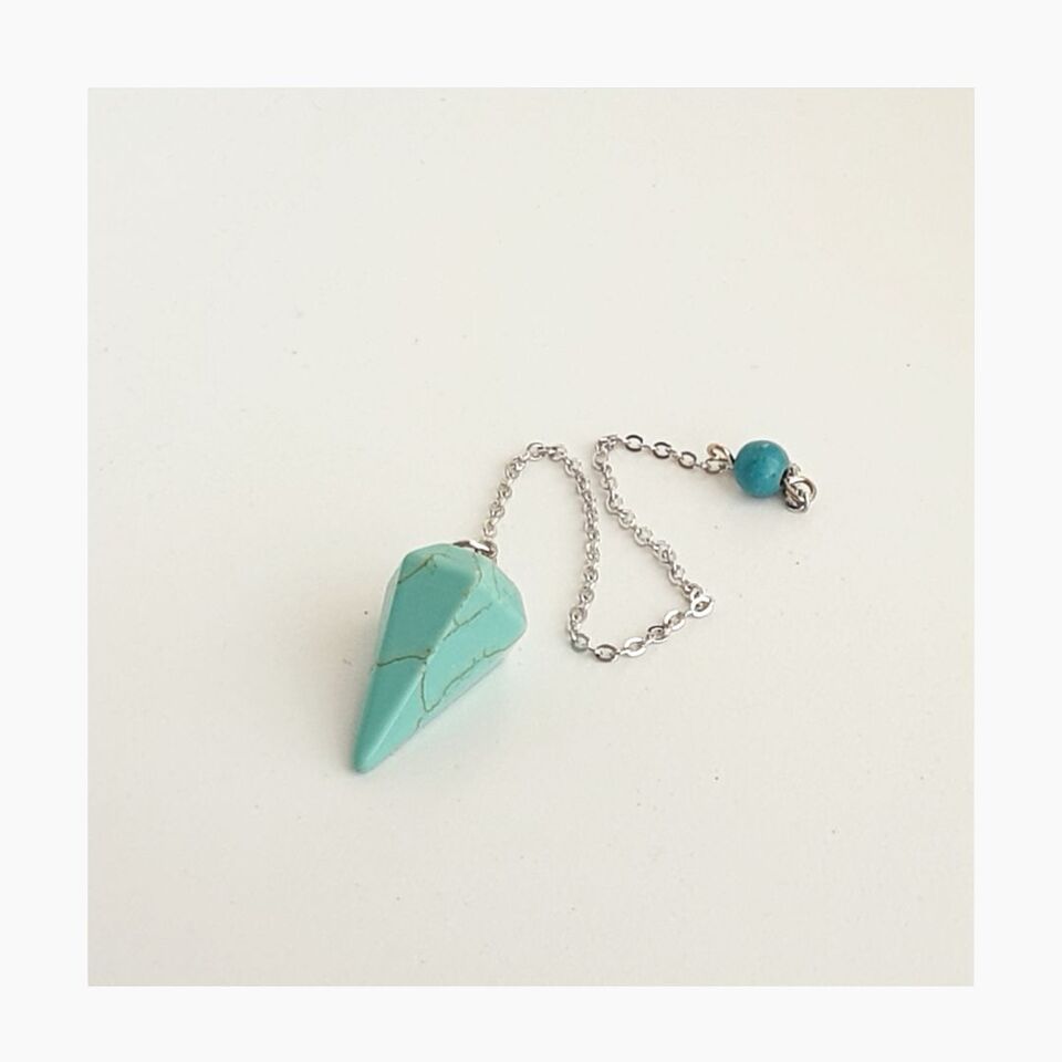 Turquoise Pendulum - 6 sided