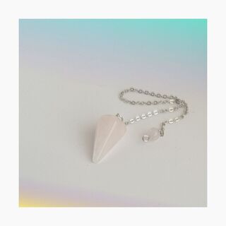 Rose Quartz Pendulum 6 sided 